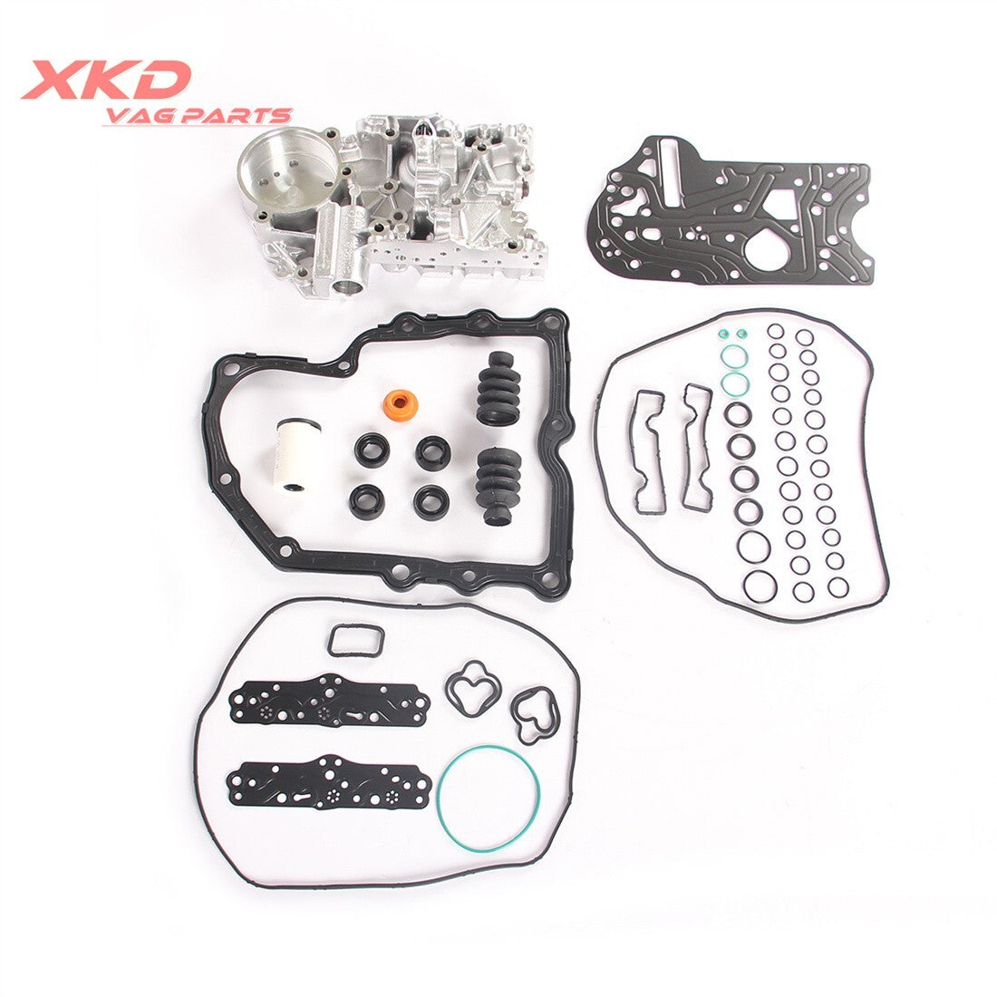The DQ200 electromechanical accumulator body repair kit is suitable for Volkswagen CC, for Golf , for Passat , and for Audi A1.