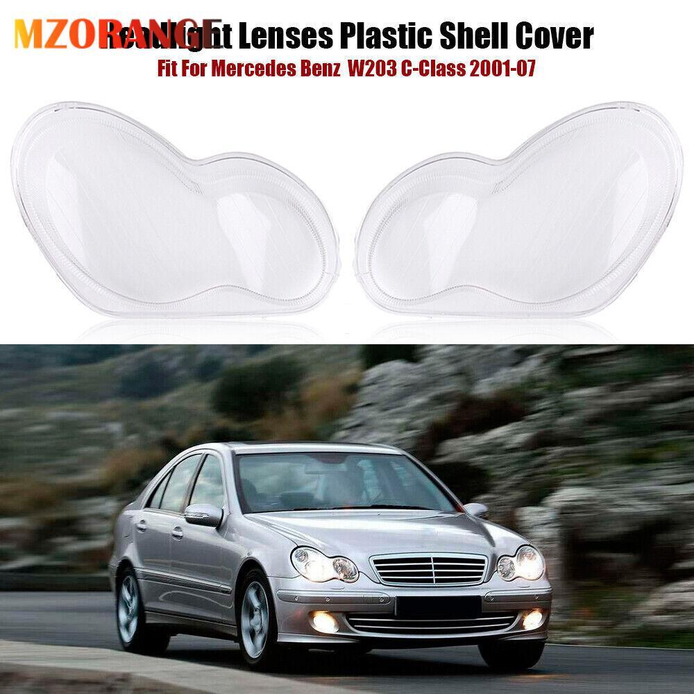 2¡Á F¨¹r for Mercedes-Benz C-Klasse W203 2001-2007 Scheinwerferglas Linse Links+Rechts