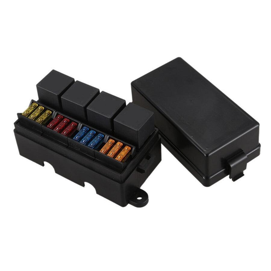 Car Relay Fuse Box Auto Accessories Waterproof With Spade Terminals And Fuse