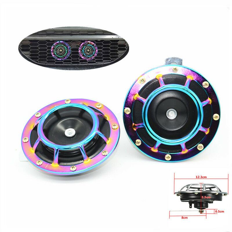 Universal DC12V 110db Colorful Super Loud Compact Electric Blast Tone Horn