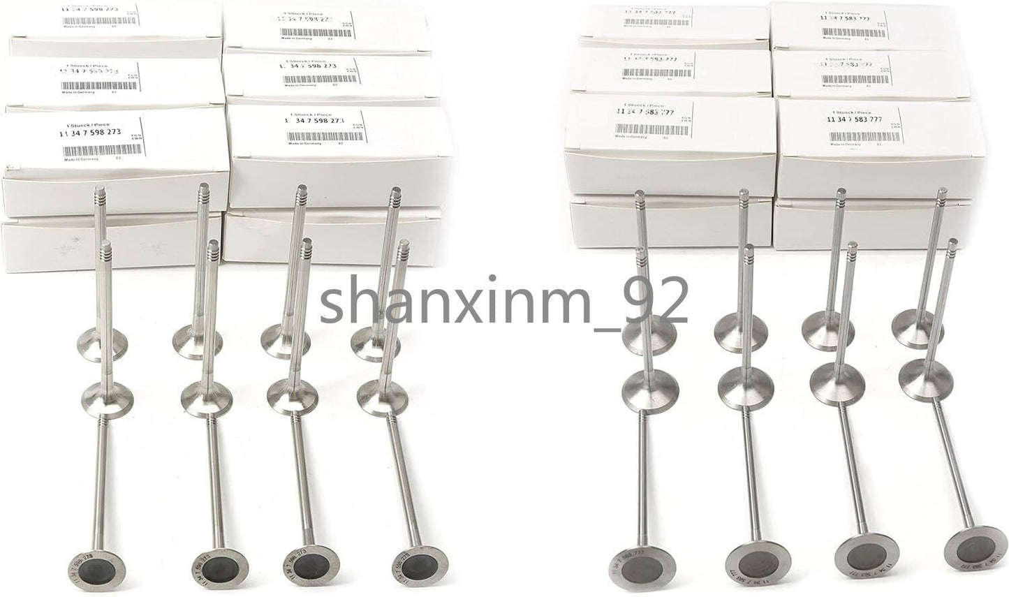 16Pcs Intake  Exhaust Valve Kit Fit For 2.0T for BMW F20 F21 F34 F36 X1 X3 X4 X5 X6