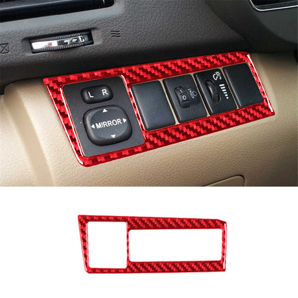 for Toyota Highlander 2008-2013 Rearview Mirror Control Buttons Trim Cover Red