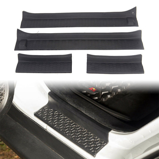Door Sill Guards Entry Plate Cover Protective Trim Fit 18-21 for Jeep for Wrangler JL JT