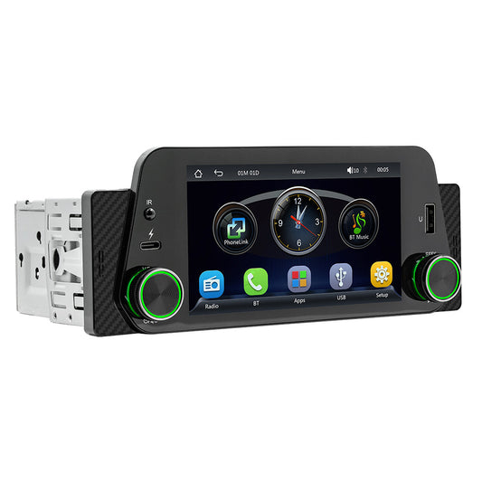 Single Din 5in Car Stereo Car Radio For Apple CarPlay Android Auto Bluetooth FM