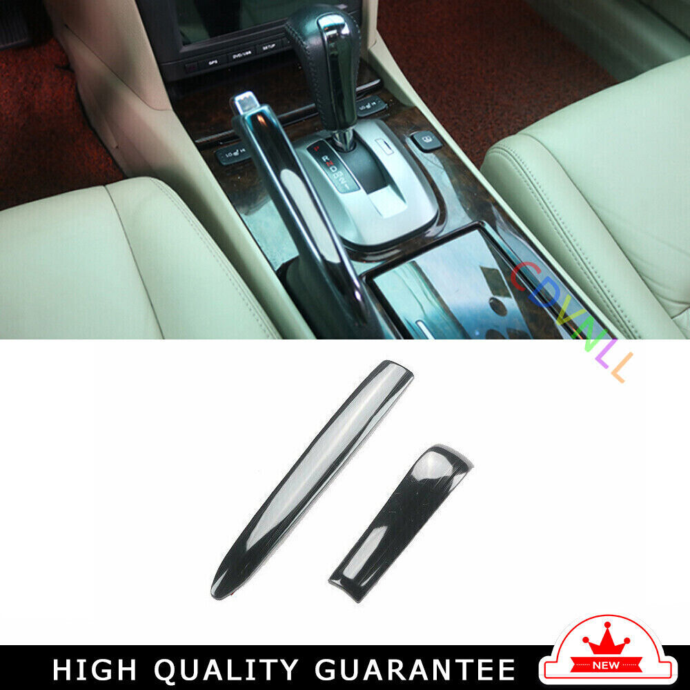 Gear Shift Knob Head Cover Trim 2 for Honda Accord 8th 2008-2013 Black Titanium