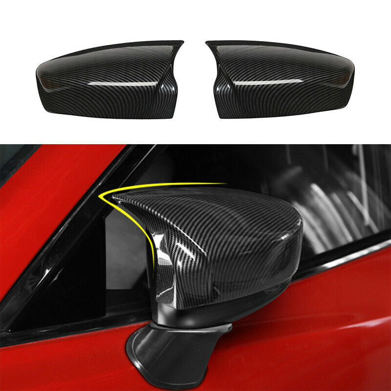 for Mazda 6 Atenza 2020-21 Carbon Fiber ABS Ox Horn Side Door Mirror Cover Trims
