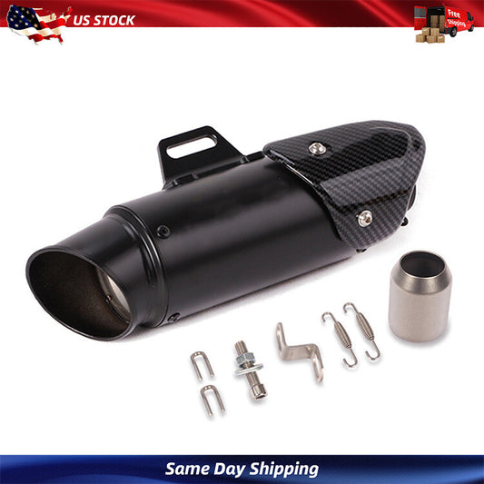 Motorcycle Exhaust Muffler Pipe 51 mm Tail Tip Vent Pipe Silencer for Kawasaki