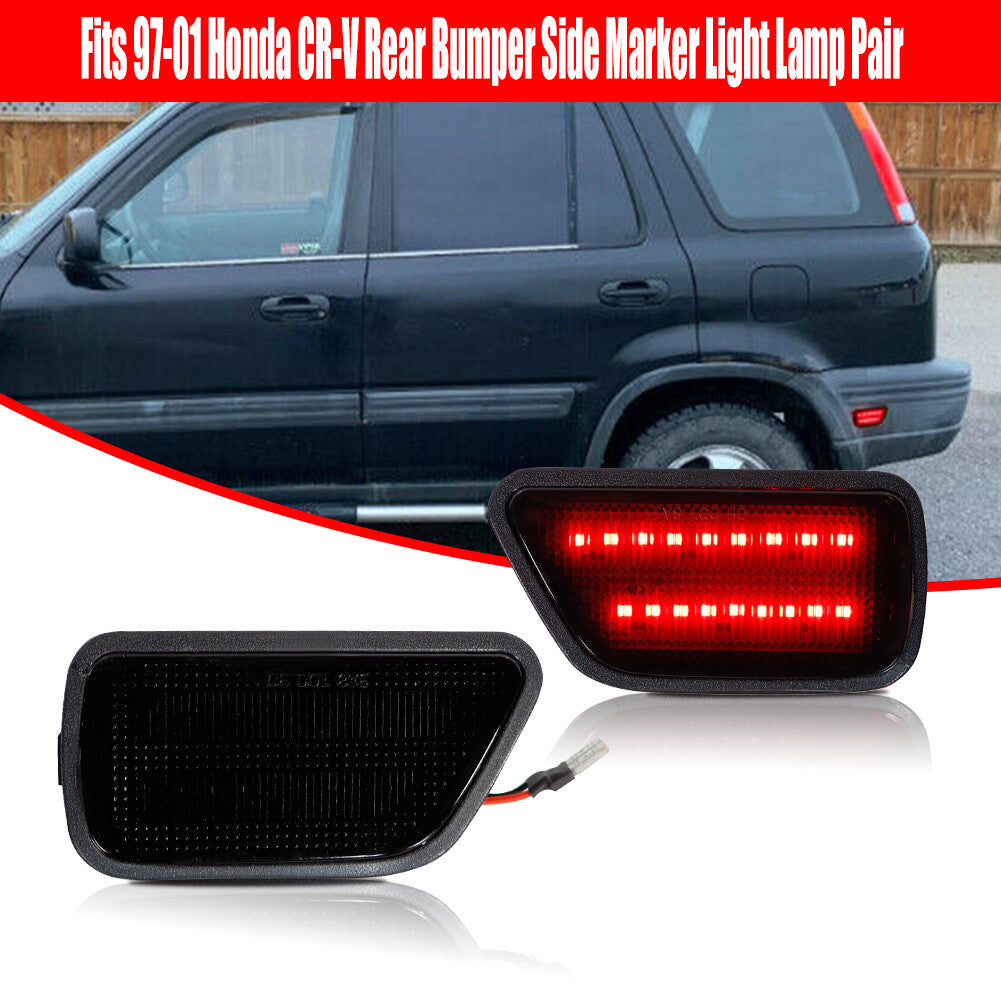Smoked lens, mudguard rear side marking, red indicator light applicable to 1997-2001 for Honda models.