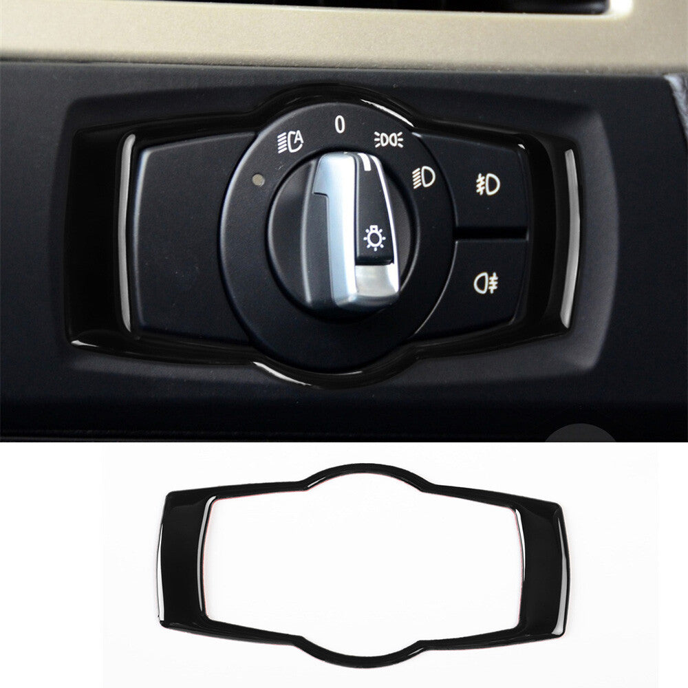 Black Interior Headlight Switch Button Trim for BMW 3 Series E90 E92 E93 2005-12
