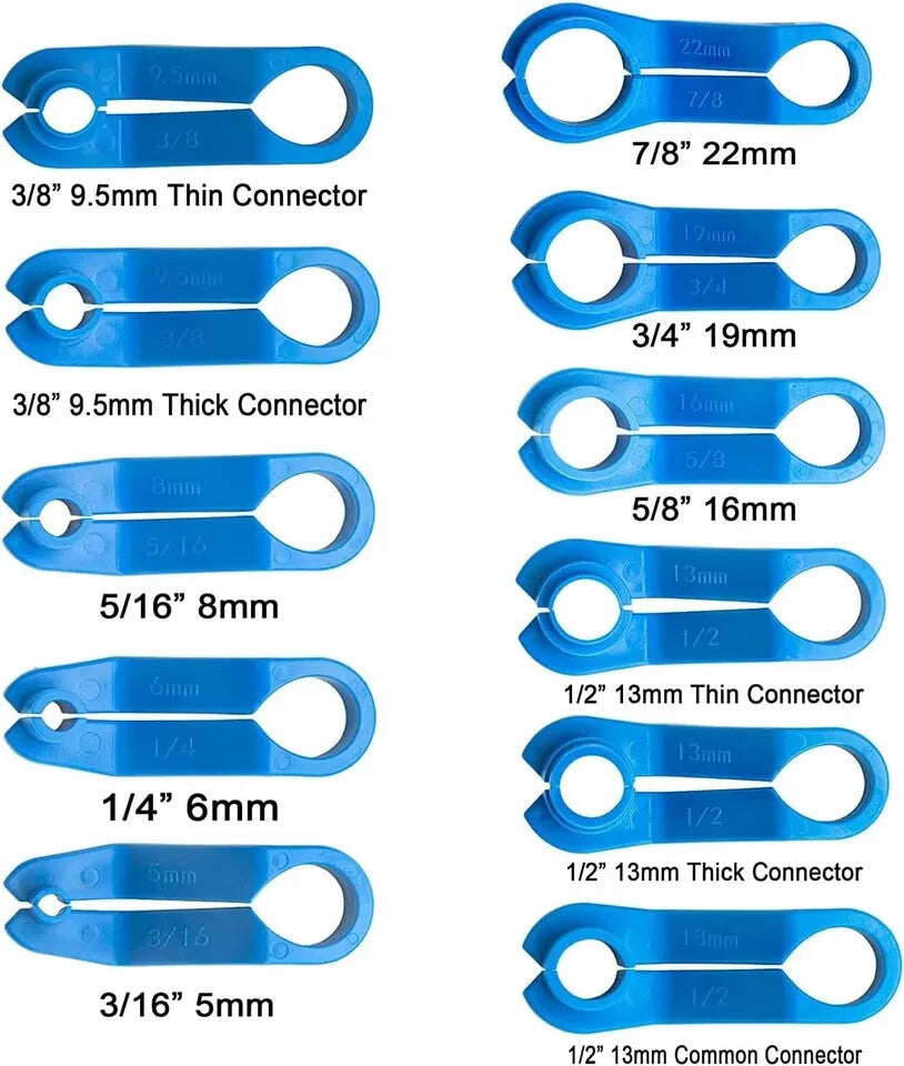 11Pcs Car AC Fuel Line Disconnect Tool Angled Quick Disconnect Tool Set 11 Sizes
