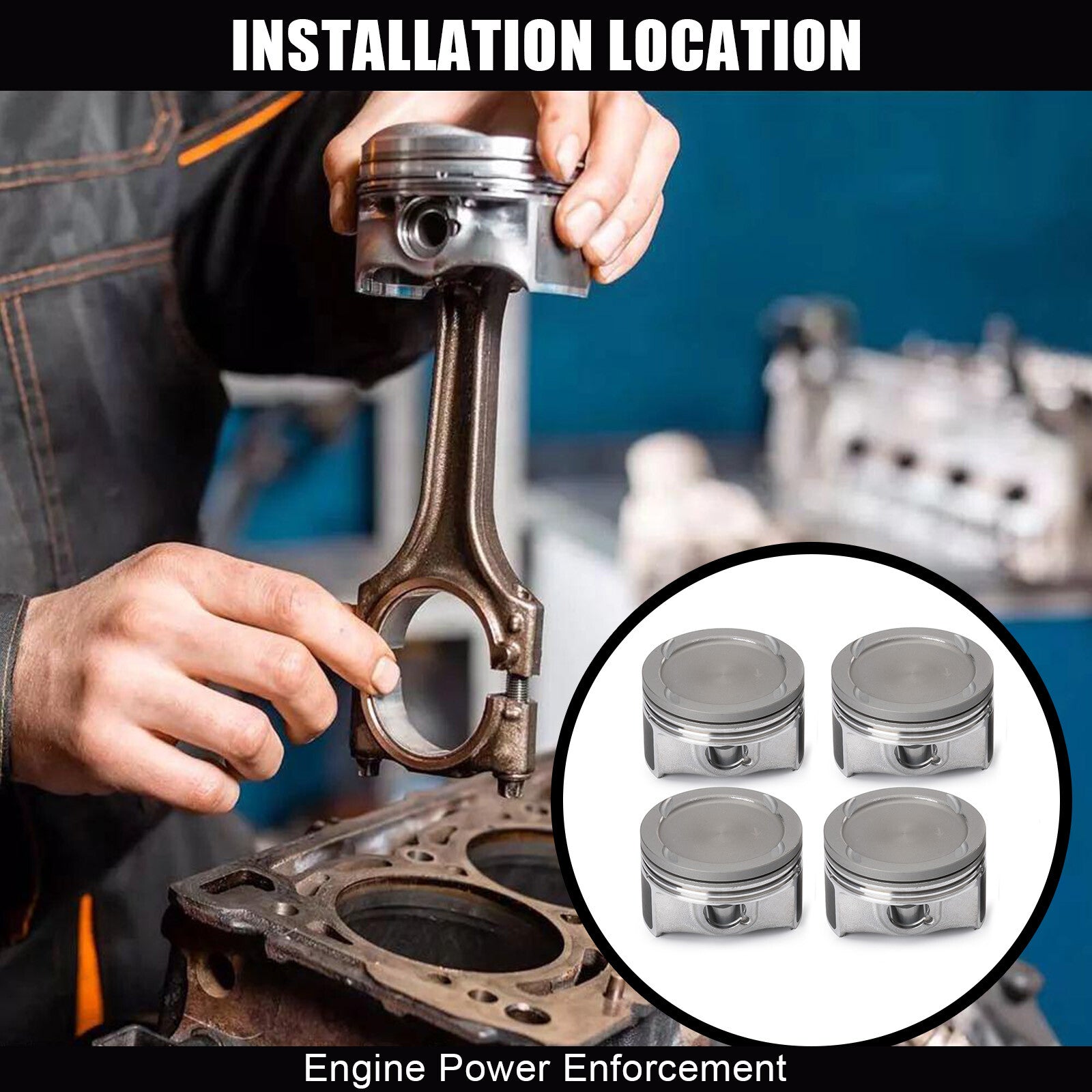 4 Set 55577096 Pistons Rings Kit for Chevy for Cruze Sonic Trax Encore 11-21 1.4L
