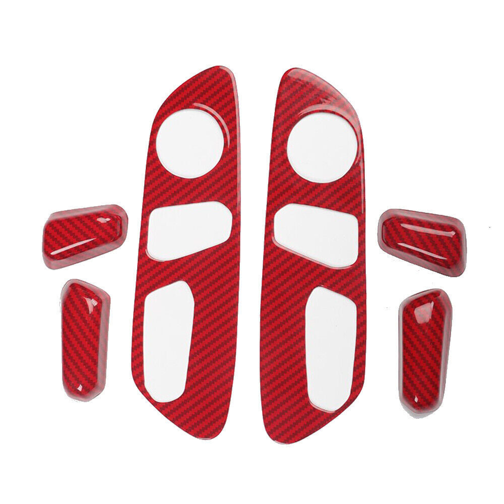 Car for Seat Adjustment Button Panel Trim Fit for Lexus for ES 18-21 Red Carbon Fiber