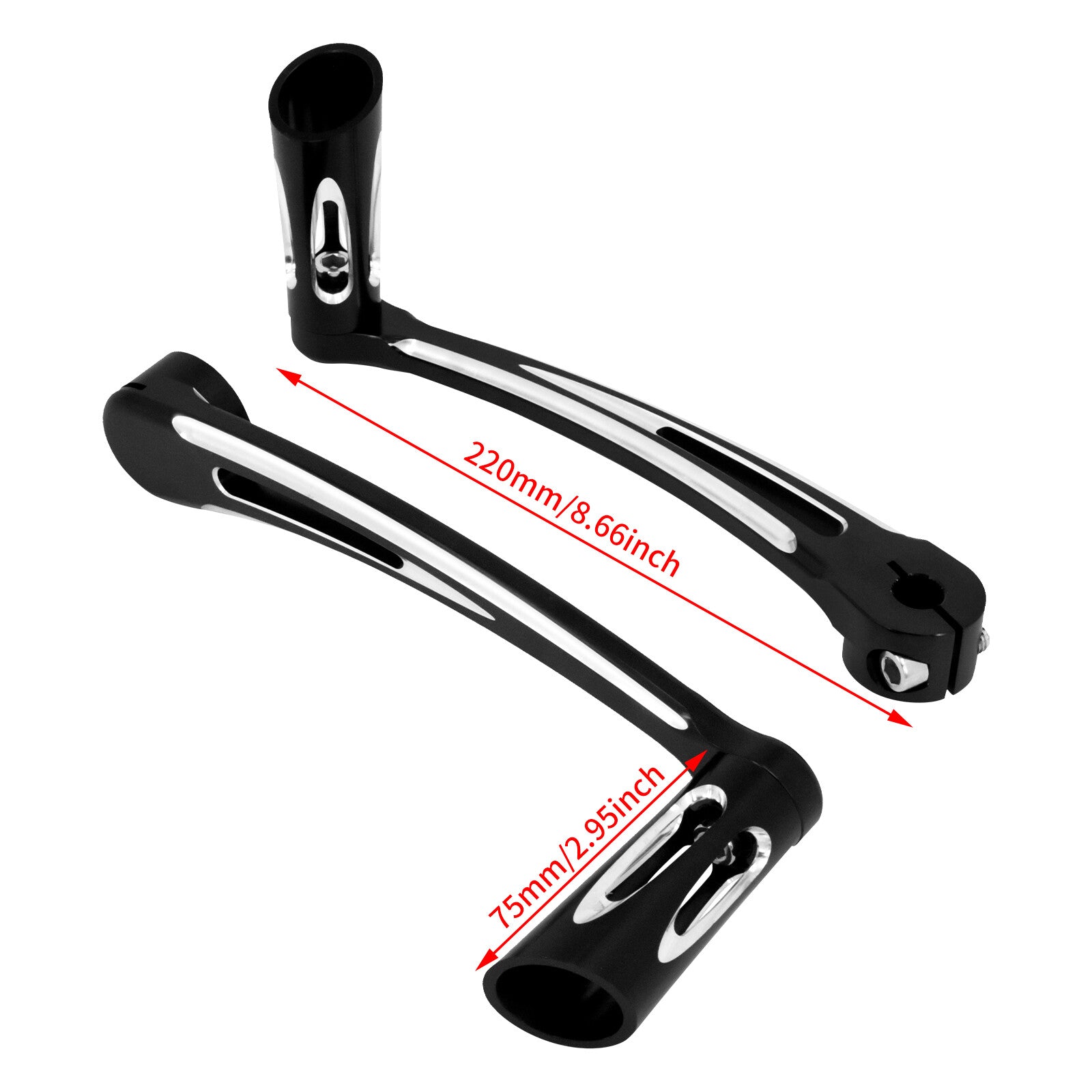 Black Heel Toe Gear Shifter Lever Pedal Peg for Harley Softail Street Road Glide