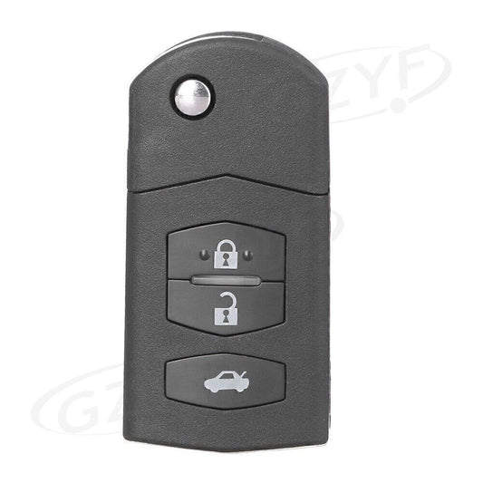 Remote Flip 3 Buttons Key Shell Key Case Black Fit for MAZDA 3 5 6 2004-2013 Car