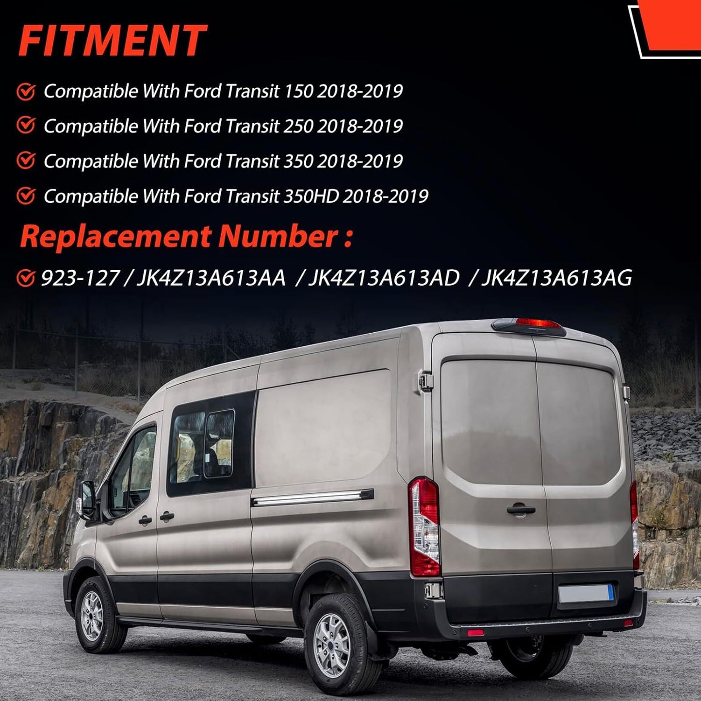 For 2018-2019 for Ford Transit / Transit-150/250/350 LED Third Brake Light Stop Lamp