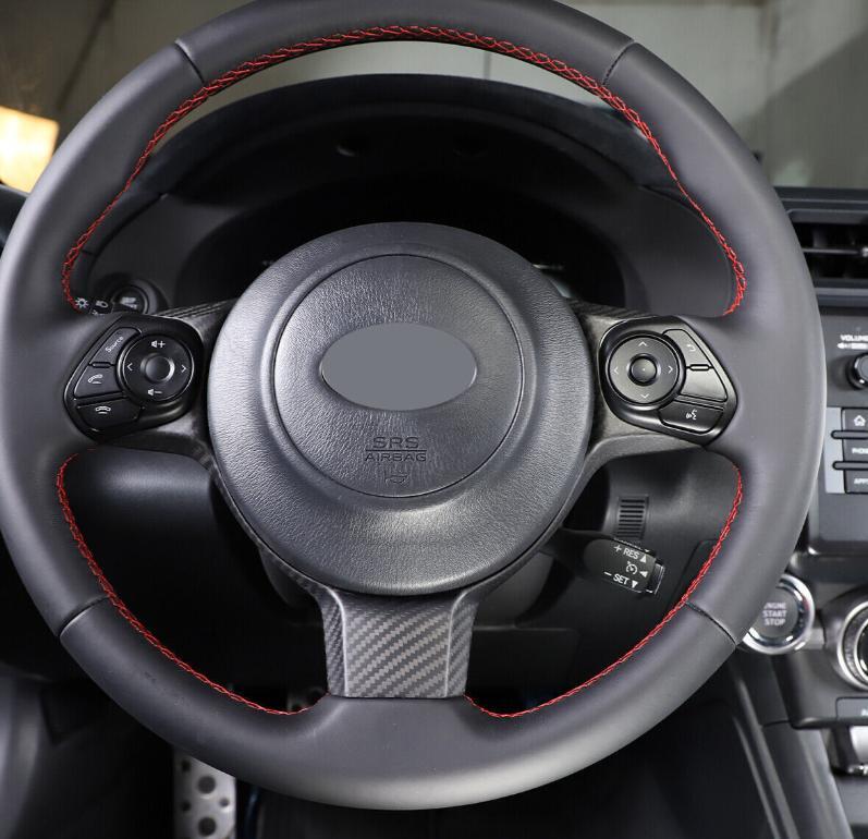 for Toyota 86/ for Subaru BRZ 17-23 Matt Real Carbon Steering Wheel Panel Trim cover