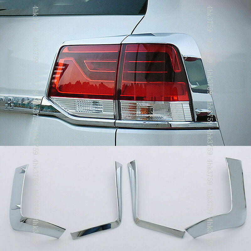 for Toyota for Land Cruiser 2016-2021 Chrome Line Rear Tail Light Lamp Cover Trim