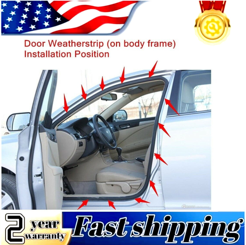 Front RL door rubber Weatherstrip body seals for Honda Accord sedans 2013-2017