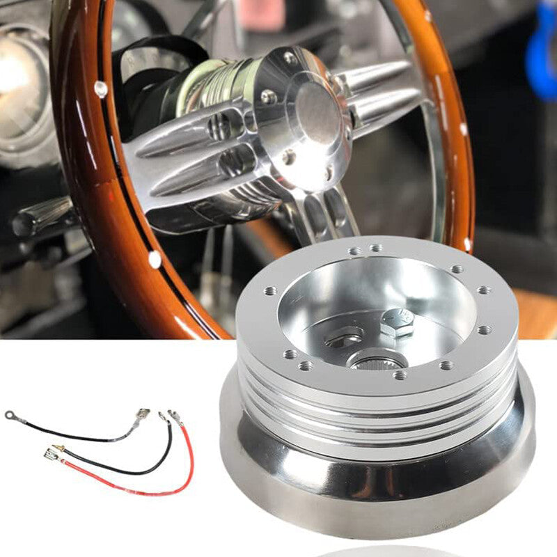 5-hole and 6-hole automotive steering wheel hub adapters, auto-polishing hub connectors, US stock
