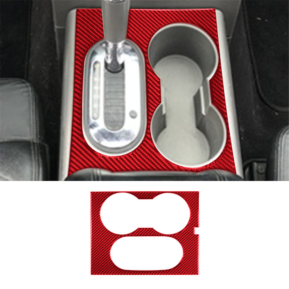 Red Carbon Fiber Interior Console Gear Shift Cover Trim for Ford F150 FX4 04-08