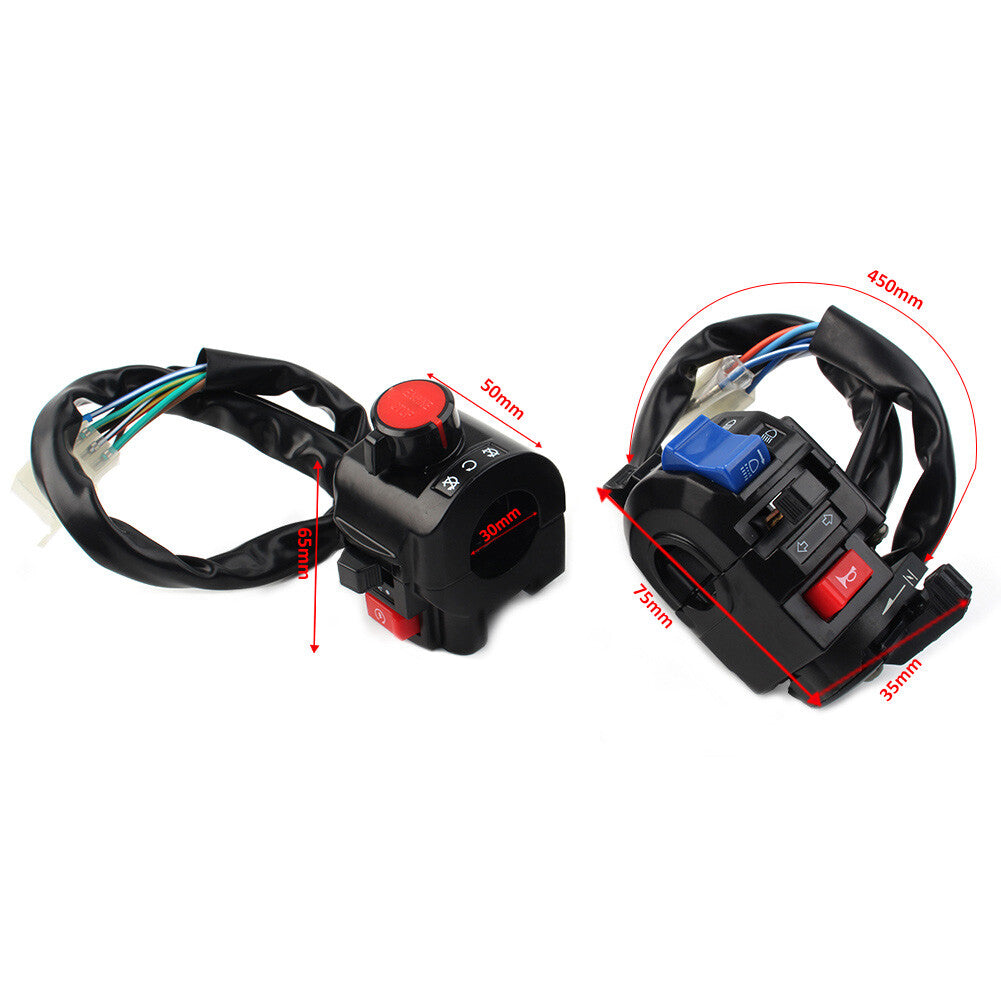 7/8 Chrome Handlebar Switch Turn Signal Indicator Horn Headlight Start Control