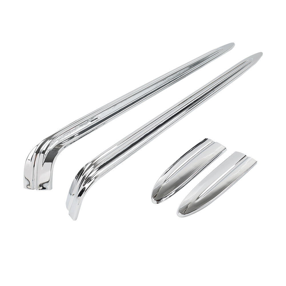 Chrome ABS Hard Saddlebag Lid Accent for Harley Street Glide FLHX Road King FLHR