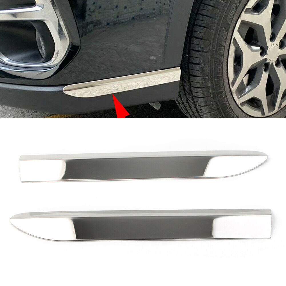 Front Corner Protector Cover Trim for Subaru Forester SK 2019-2021 2PCs Chrome