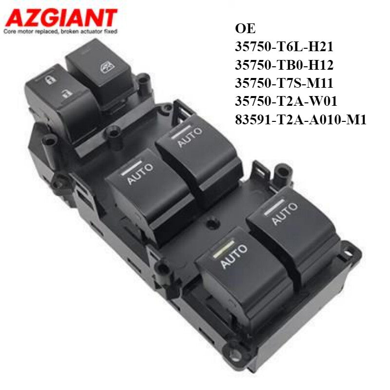 for Honda Spirior Left Driver Side Master Power Window Door Switch 35750-T2A-W01
