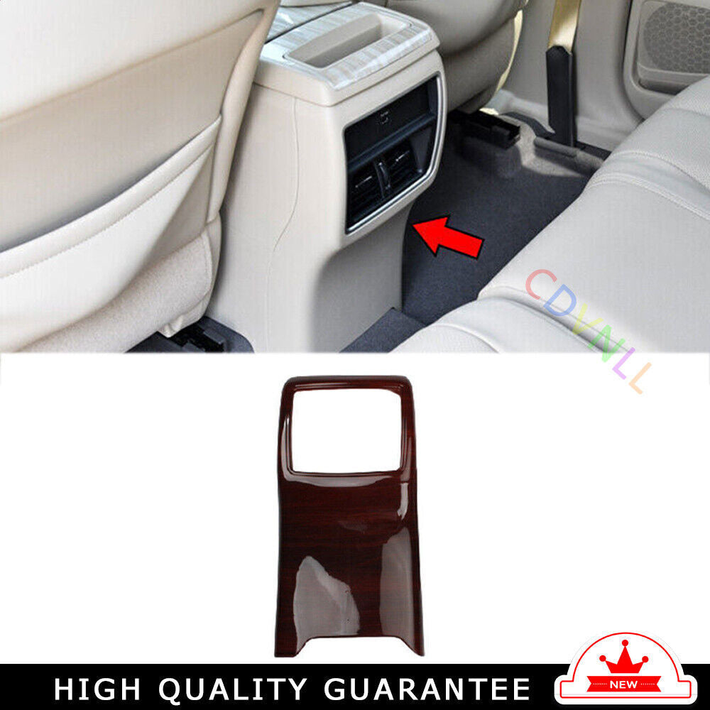Inner Rear Air Outlet Vent Frame Trim for Nissan Murano 2015-2021 Red Wood Grain