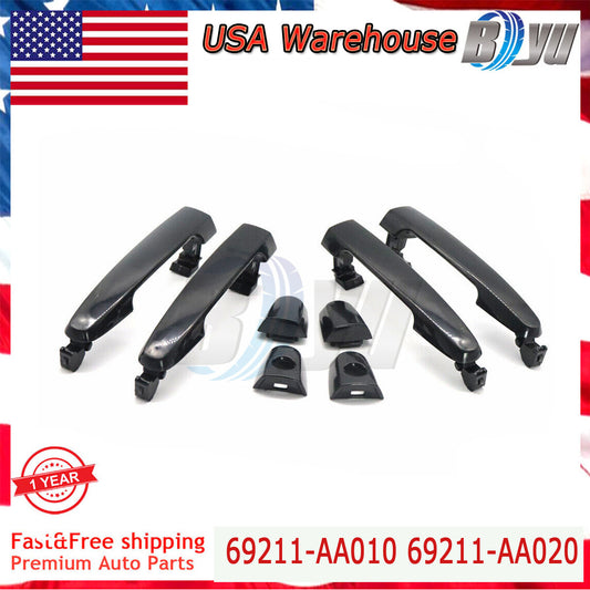 4X New Front Rear Left Right Black Door Handle For 03-08 for Toyota for Corolla Matrix