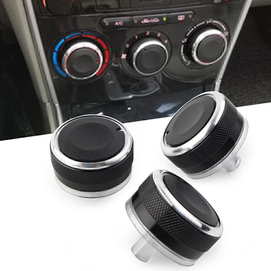 3Pcs Air Conditioning Heat Control Knob A/C Switch Replace for Mazda 6 2003-2008