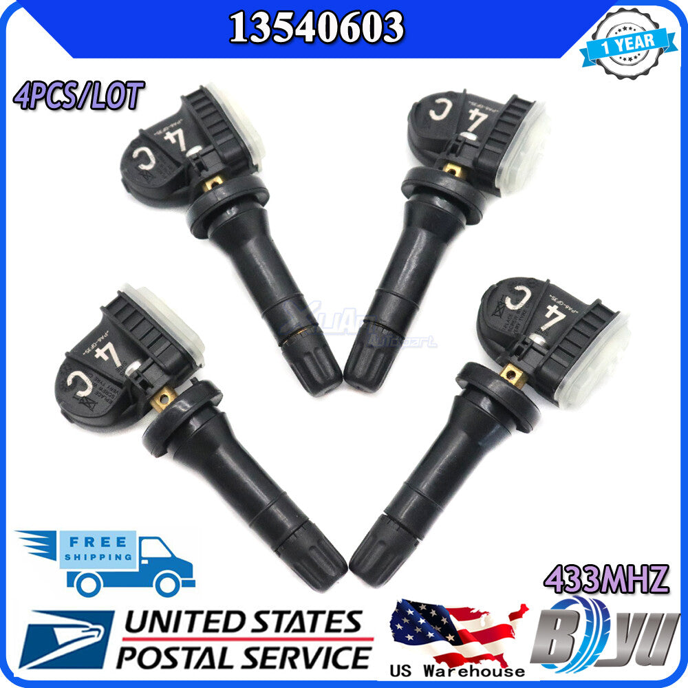 NEW 4PCS TPMS Tire Pressure Sensor 13540603 for GMC for Sierra for Chevy Malibu for Buick