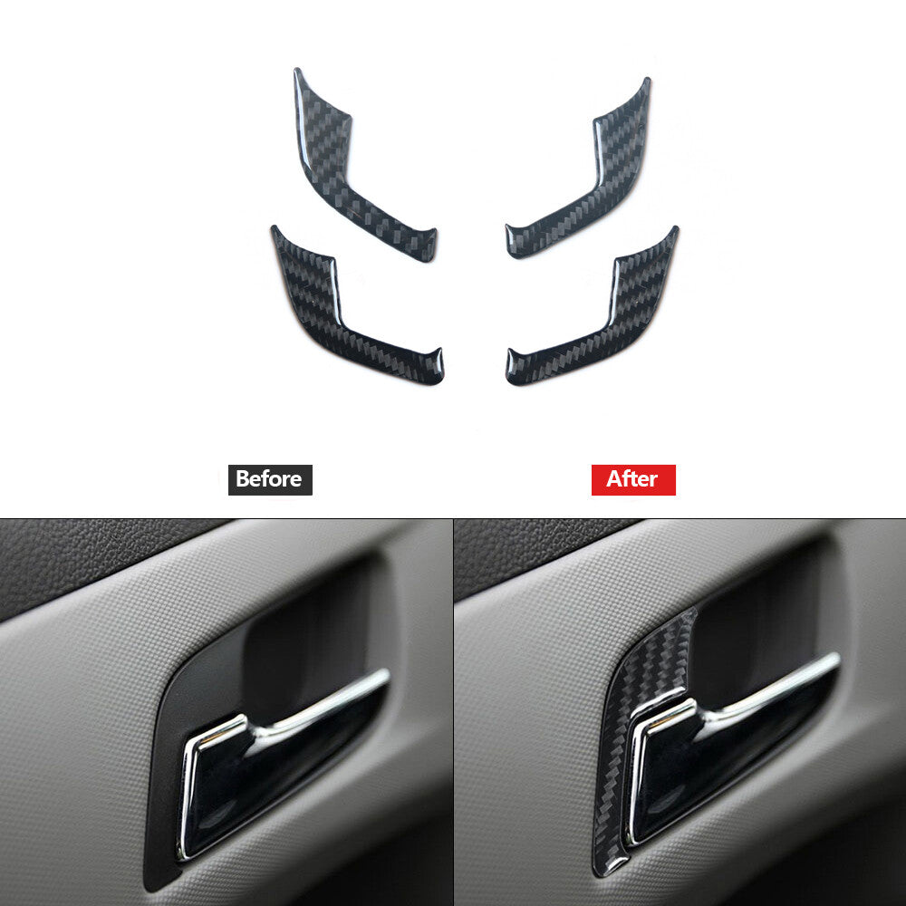 4x Carbon Fiber Door Handle Decorative Cover Trim for Chevrolet Sonic 2012-2016