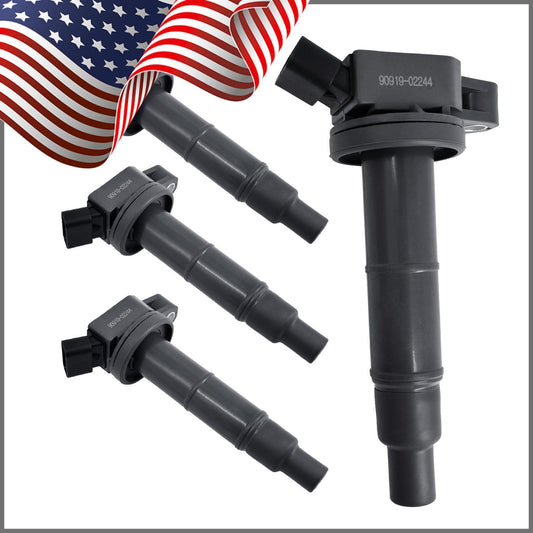 Set of 4 Ignition Coils for Toyota for Camry for Lexus for Scion Highlander 2.4L 90919-02244