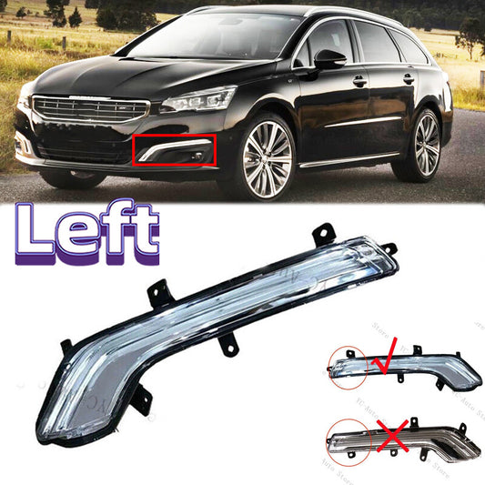 Left Front LED Daytime Running Light Fog Lamp for Peugeot 508 2015 2016