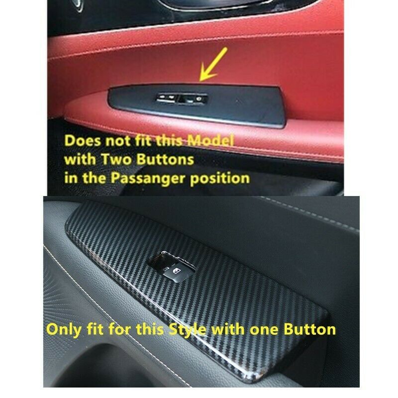 for Kia Forte/K3 2019-2021 Carbon Fiber Car Window Lift Switch Panel Cover Trim