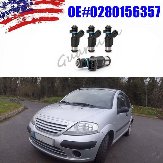 4PCS Fuel Injector 0280156357 for PEUGEOT PARTNER for CITROEN XSARA Estate Coupe