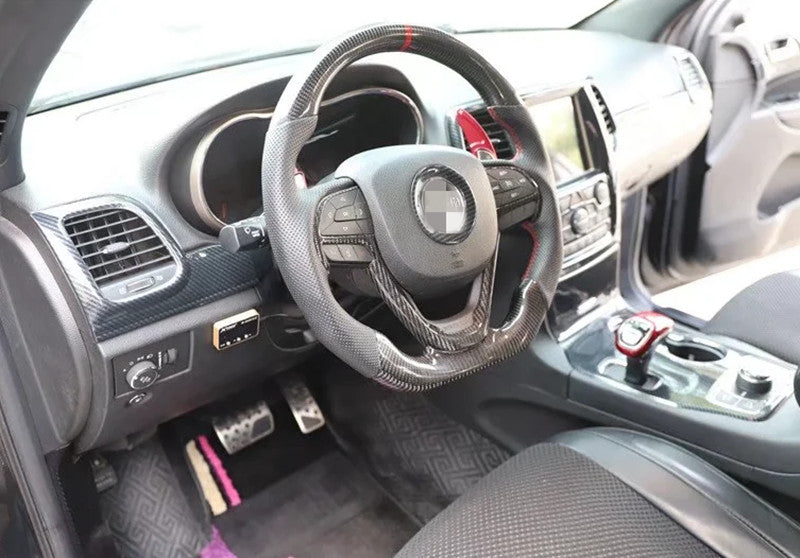 for Jeep Grand Cherokee 2014-2019 Carbon Fiber Interior Kit Cover Trims Decorate