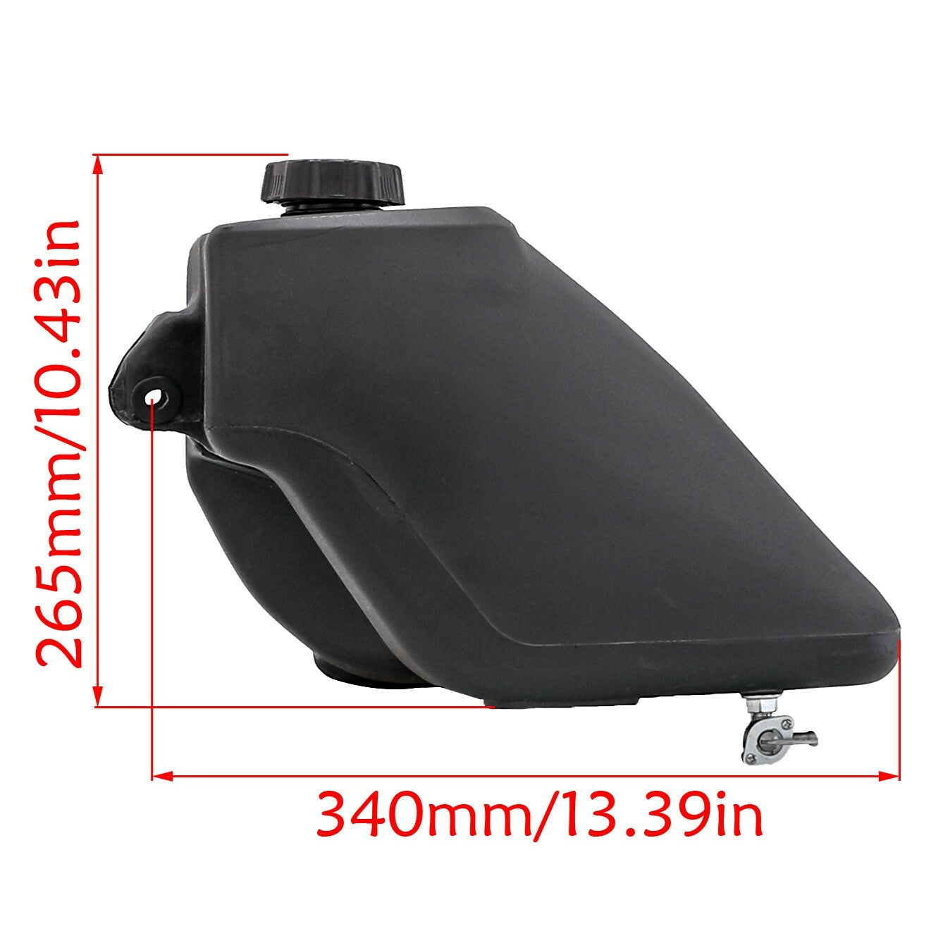 Gas Petrol Fuel Tank w/ Petcock for GY6 150cc 200cc 250cc ATV Quad Bike Buggy