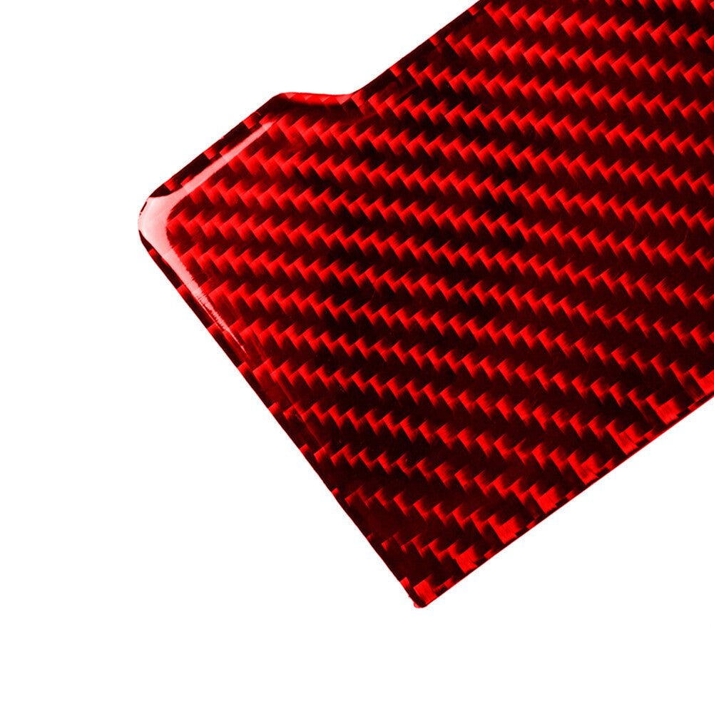 Red for Audi Q7 2016-2019 Carbon Fiber Gear Shift Panel Outer Frame Trim Cover