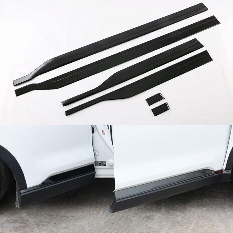 6X Glossy Black Body Side Moulding Stripe Cover Trim for Honda CR-V CRV 2023-24