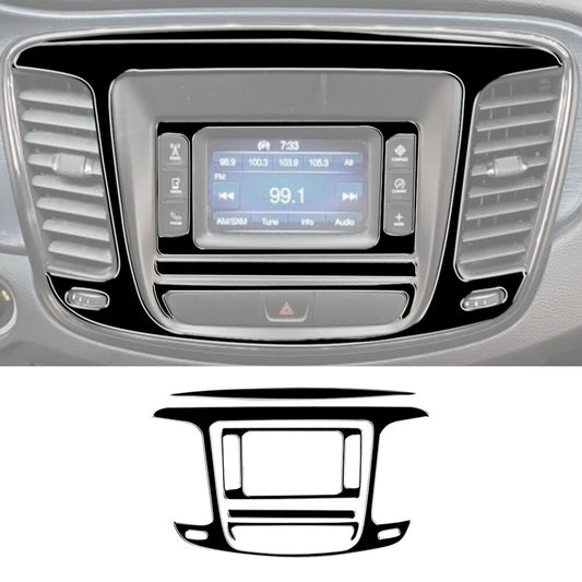 5Pcs Gloss Black Multimedia Console Panel Cover Trim for Chrysler 200 2015-2017