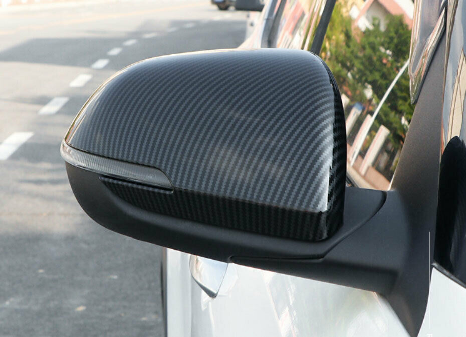 for Kia Seltos 2020-2023 Carbon Fiber Style Car Rear View Mirror Cover cap Trim