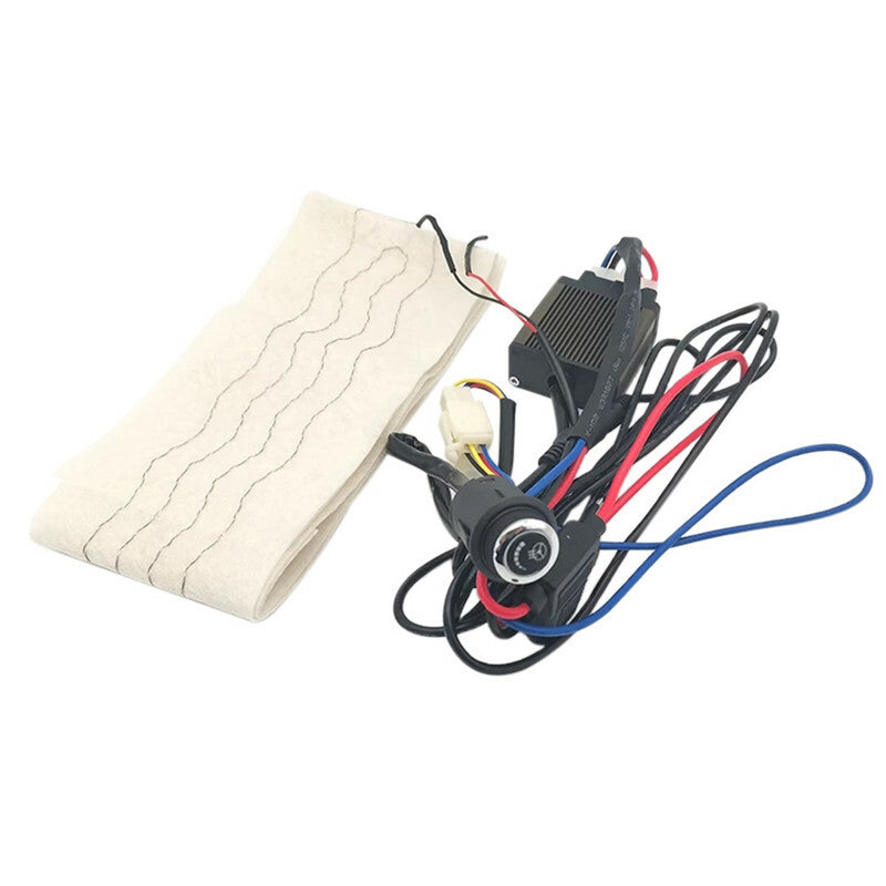 Universal Car 6 Gear LED Switc Steering Wheel Heating Winter Heated Flocking Pad