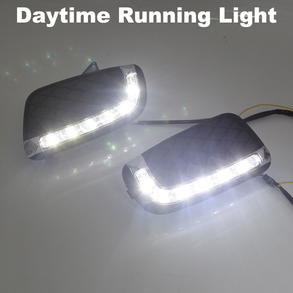 Fit for Benz for Smart Fortwo 2008-2011 Pair LED DRL Daytime Running Fog Light Lamp