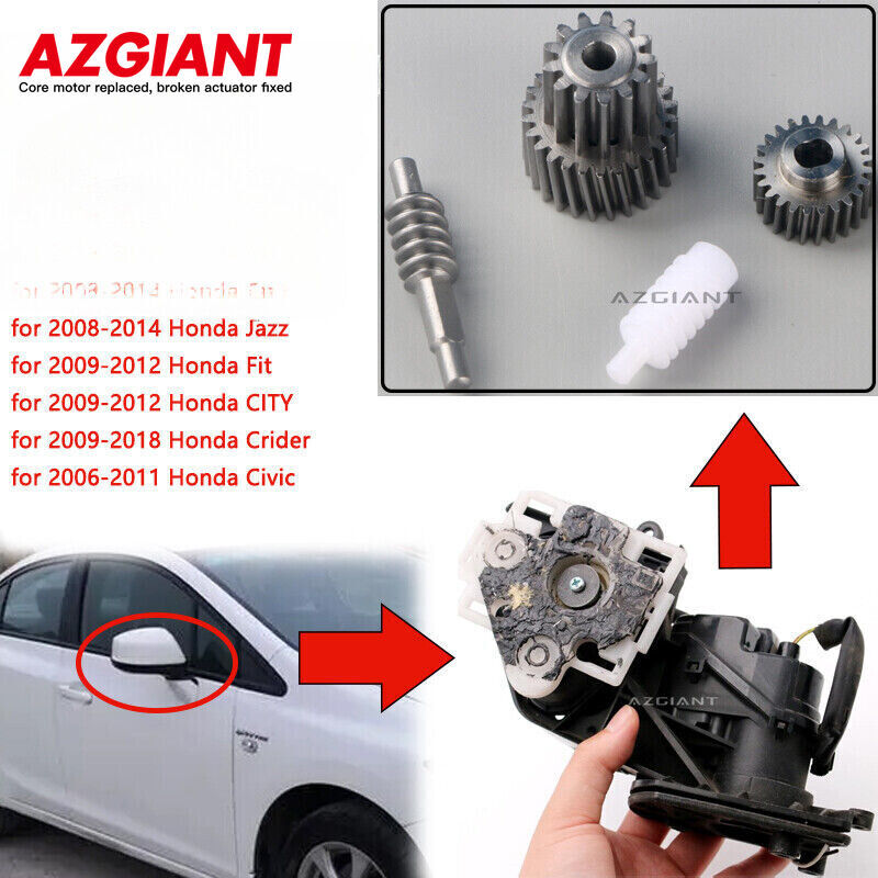 Electric side mirror folding motor gears are suitable for Honda Jazz 2008, 2009, 2010 - 2013, 2014