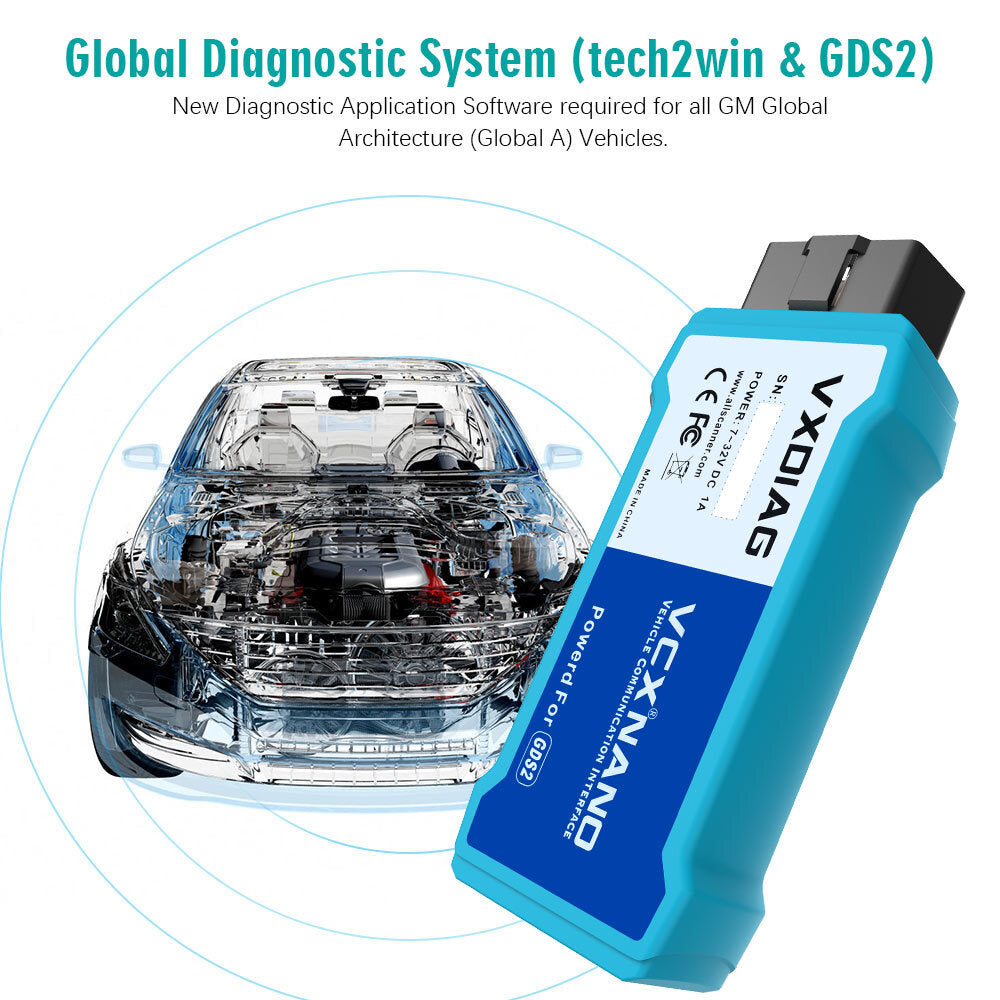 VXDIAG VCX NANO Fit for GM/for OPEL GDS2 Diagnostic Tool WIFI OBD2 Scanner