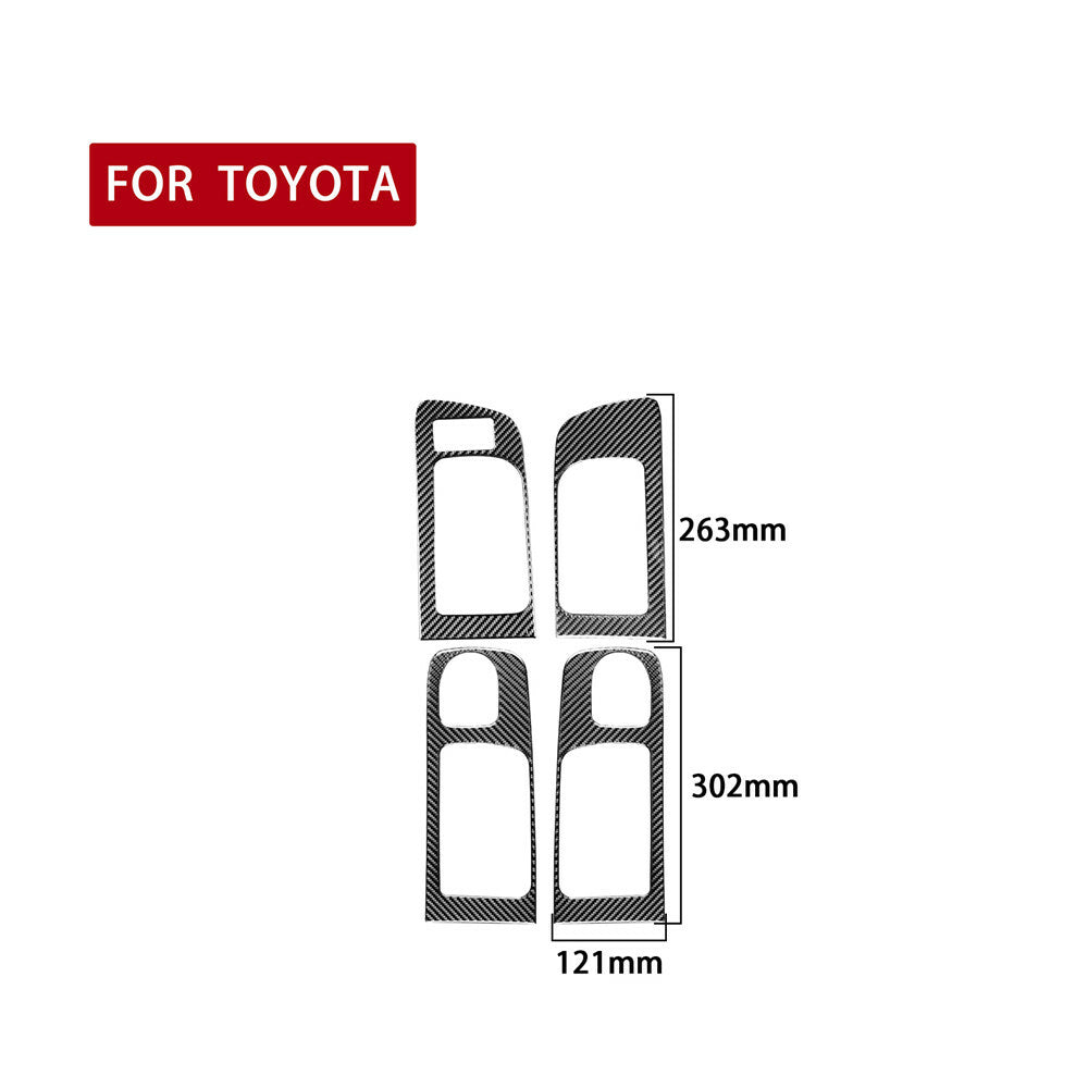 4¡Á Soft Carbon Fiber Interior Door Handle Panel Trim For T@yota Tundr@ 2014-2021