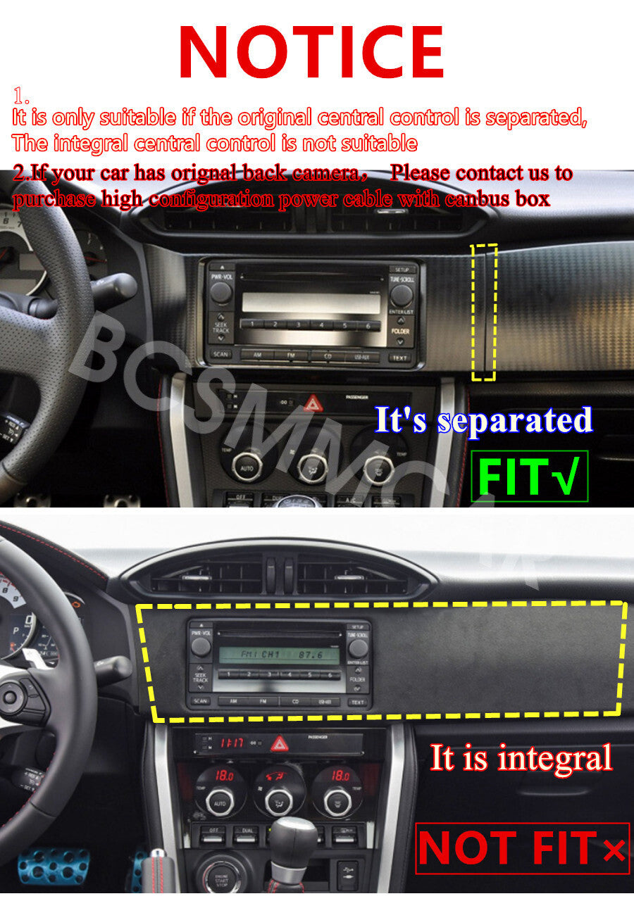 Android 14 Car Multimedia Player Head Unit 2Din Fit for Toyota 86/GT86 2012-2017