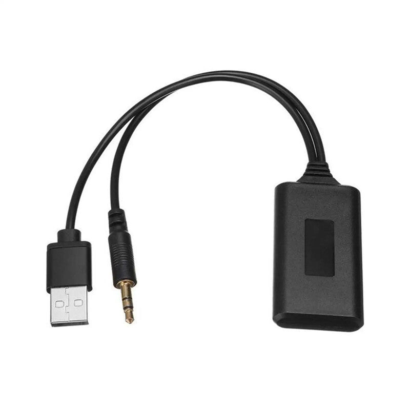 Car USB 3.5mm Aux Media Wireless Bluetooth Music Player Audio Cable Adapter Kit